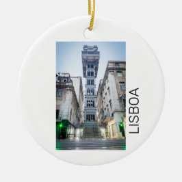 Lissabon Portugal Retro Elevator Holiday Souvenir Keramisch Ornament