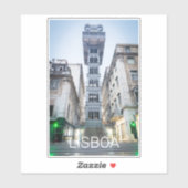 Lissabon Portugal Retro Elevator Holiday Souvenir Sticker (Vel)