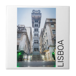 Lissabon Portugal Retro Elevator Holiday Souvenir Tegeltje