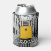 Lissabon Portugal Retro Tram  Souvenir Blikjeskoeler (Blikje Voorkant)