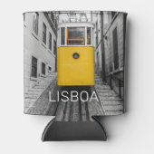 Lissabon Portugal Retro Tram Souvenir Blikjeskoeler (Voorkant)