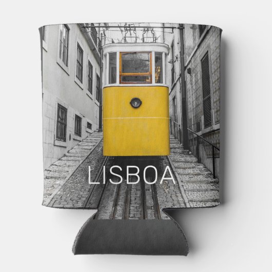 Lissabon Portugal Retro Tram  Souvenir Blikjeskoeler (Achterkant)