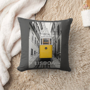 Lissabon Portugal Retro Tram Souvenir Kussen