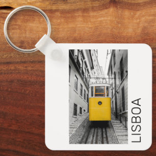 Lissabon Portugal Retro Tram  Souvenir Sleutelhanger