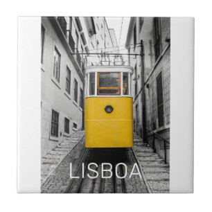 Lissabon Portugal Retro Tram Souvenir Tegeltje