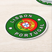 Lissabon Portugal Ronde Kartonnen Onderzetter (Gebogen)