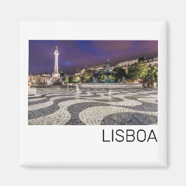 Lissabon Portugal Rossio Square Vakantie Souvenir Magneet