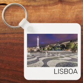 Lissabon Portugal Rossio Square Vakantie Souvenir Sleutelhanger