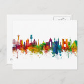 Lissabon Portugal Skyline Briefkaart (Voorkant / Achterkant)