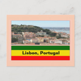 Lissabon, Portugal Skyline Briefkaart