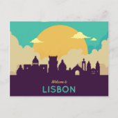 Lissabon Portugal skyline-briefkaart Uitnodiging Briefkaart (Voorkant)