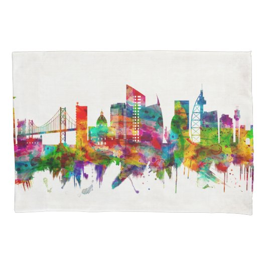 Lissabon Portugal Skyline Kussensloop (Voorkant)