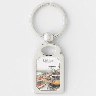 Lissabon Portugal skyline - Reis Kunst Vintage tra Sleutelhanger