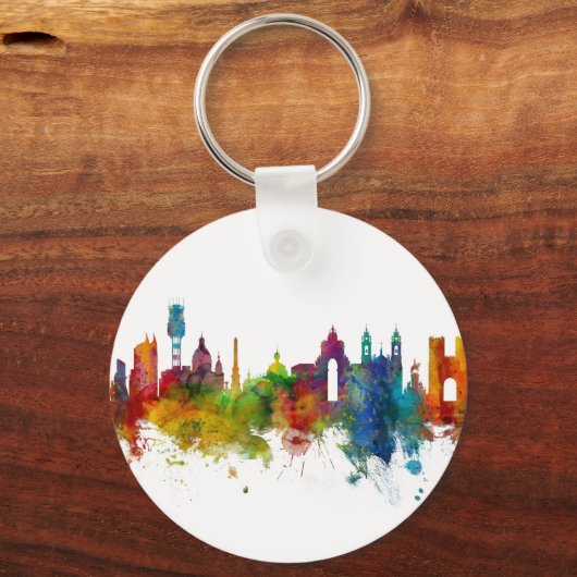 Lissabon Portugal Skyline Sleutelhanger (Voorkant)