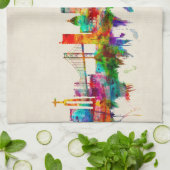 Lissabon Portugal Skyline Theedoek (Gevouwen)