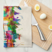 Lissabon Portugal Skyline Theedoek (Quarter Fold)