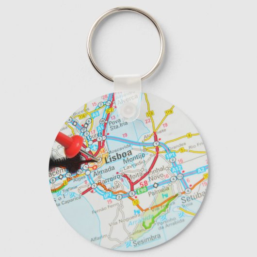 Lissabon, Portugal Sleutelhanger (Voorkant)