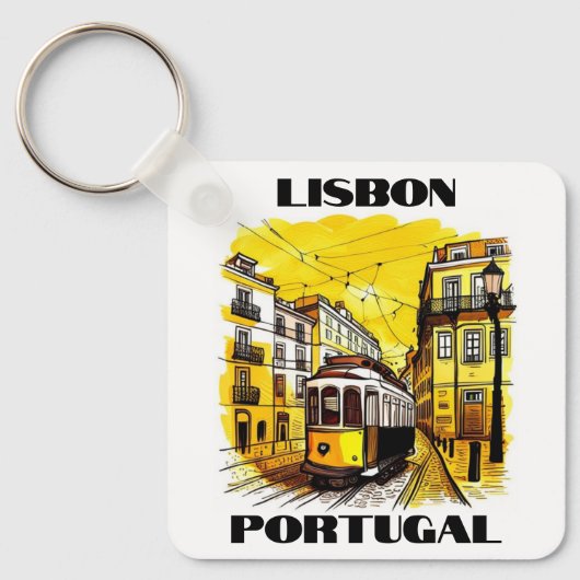 Lissabon, Portugal Sleutelhanger (Voorkant)