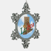 Lissabon Portugal Snowflake Ornament (Links)