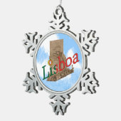 Lissabon Portugal Snowflake Ornament (Rechts)