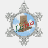Lissabon Portugal Snowflake Ornament (Voorkant)