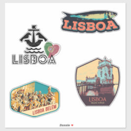 Lissabon Portugal - Sticker voor illustratieverpak