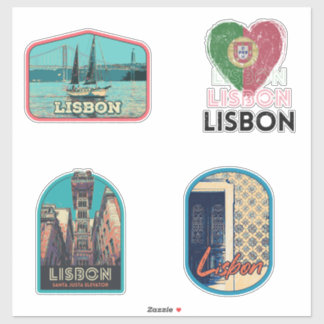Lissabon Portugal - Sticker voor illustratieverpak