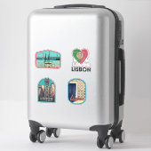 Lissabon Portugal - Sticker voor illustratieverpak (Koffer)