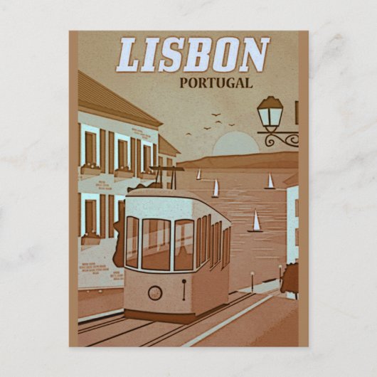 Lissabon Portugal  Style Travel Briefkaart (Voorkant)