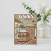 Lissabon Portugal  Style Travel Briefkaart (Staand voorkant)