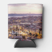 Lissabon Portugal Sunset Skyline Cityscape Souveni Blikjeskoeler (Voorkant)