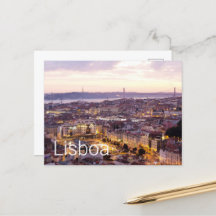 Lissabon Portugal Sunset Skyline Cityscape Souveni