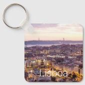 Lissabon Portugal Sunset Skyline Cityscape Souveni Sleutelhanger (Voorkant)
