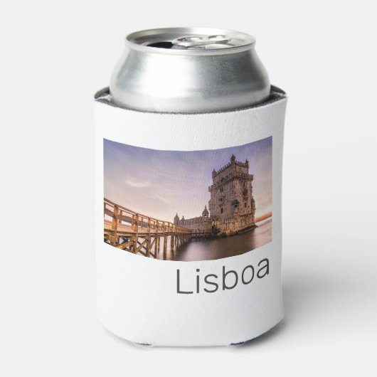 Lissabon Portugal Torre de Belém Sunset Holiday Blikjeskoeler (Blikje Voorkant)