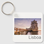 Lissabon Portugal Torre de Belém Sunset Holiday Sleutelhanger (Voorkant)