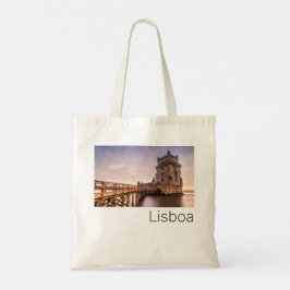Lissabon Portugal Torre de Belém Sunset Holiday Tote Bag