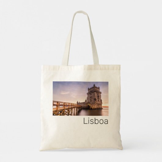 Lissabon Portugal Torre de Belém Sunset Holiday Tote Bag (Achterkant)