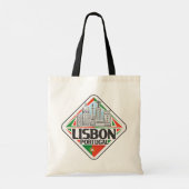 Lissabon Portugal Tote Bag (Achterkant)