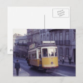 Lissabon Portugal Tram 1965 Briefkaart (Voorkant / Achterkant)