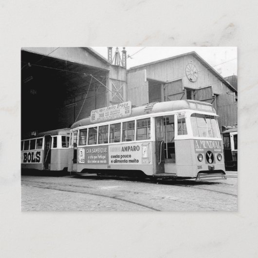 Lissabon Portugal Tram 1969 Briefkaart (Voorkant)
