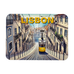 Lissabon Portugal Travel Bica kabelbaan Magneet