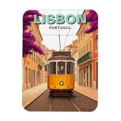 Lissabon Portugal Travel Yellow Tram Magneet (Verticaal)