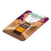 Lissabon Portugal Travel Yellow Tram Magneet (Linkerzijde)