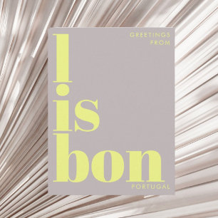 Lissabon Portugal typografie Briefkaart