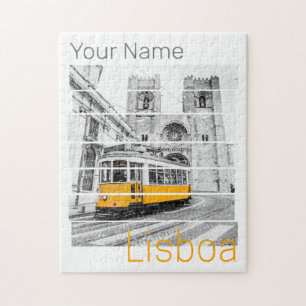 Lissabon Portugal Vakantietram Souvenir Legpuzzel