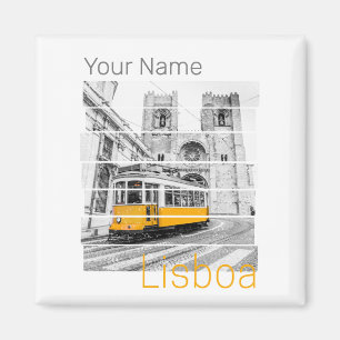 Lissabon Portugal Vakantietram Souvenir Magneet