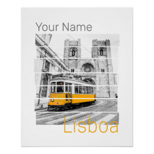 Lissabon Portugal  Vakantietram Souvenir Perfect Poster