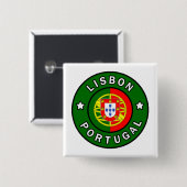 Lissabon Portugal Vierkante Button 5,1 Cm (Voorkant /achterkant)