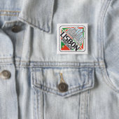 Lissabon Portugal Vierkante Button 5,1 Cm (In situ)