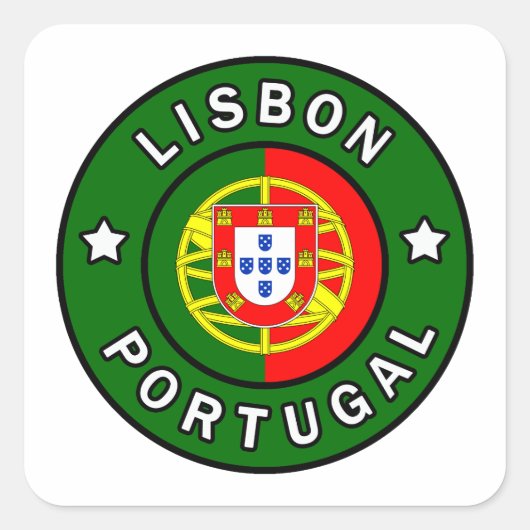 Lissabon Portugal Vierkante Sticker (Voorkant)